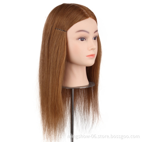 Cosmetology   hairdresser human hair mannequin hair dummy with stand